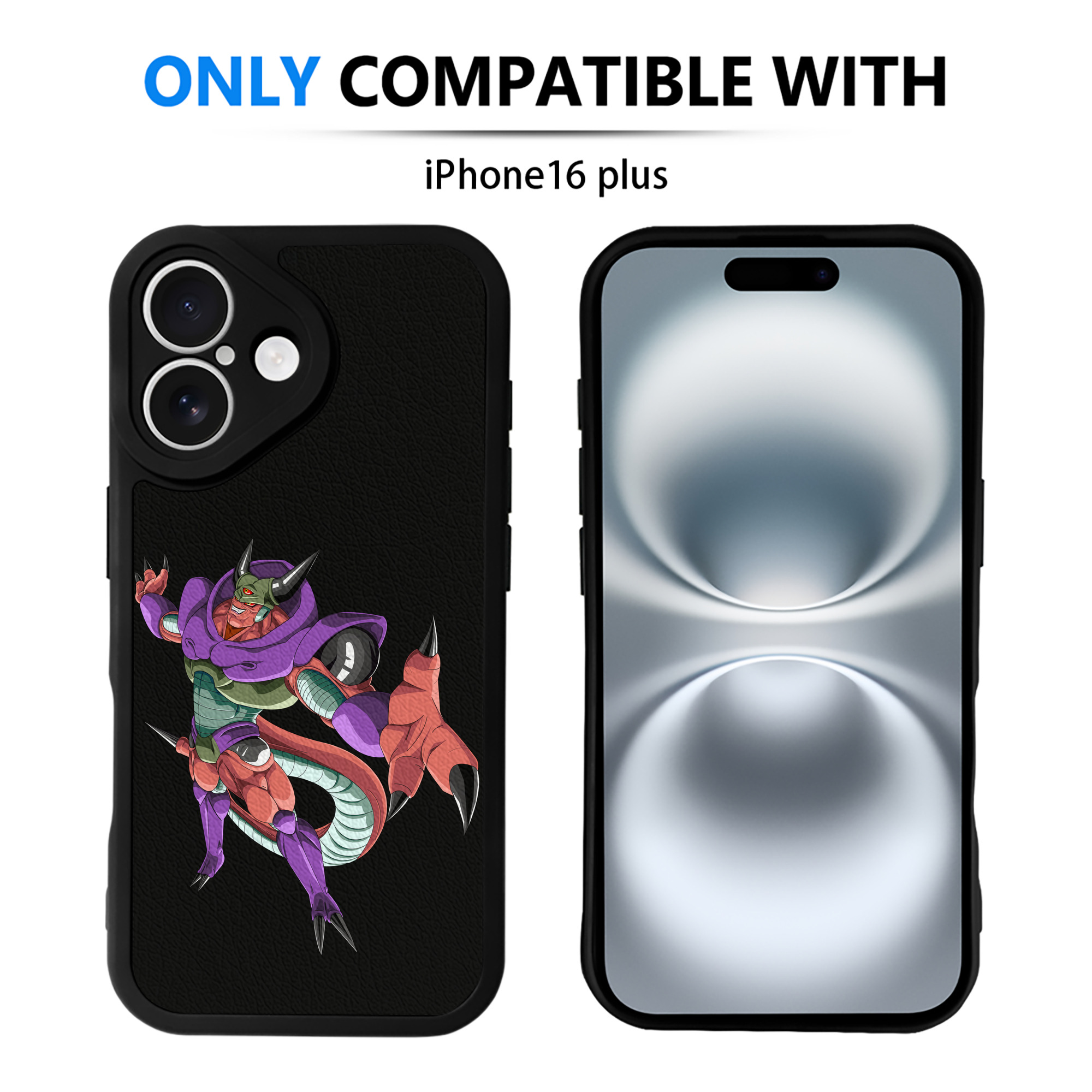（画像用） ドラゴンボール ジャネンバ DRAGON BALL Janemba 【iPhone 16シリーズ対応】シリコンスマホケース（レザー調） 材質：シリコン